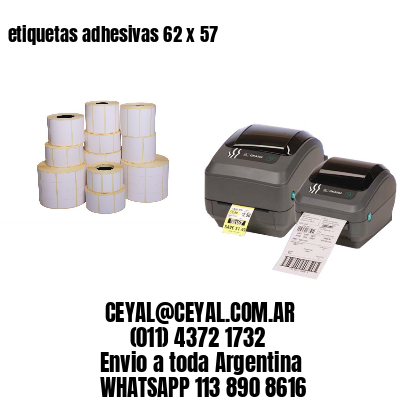 etiquetas adhesivas 62 x 57