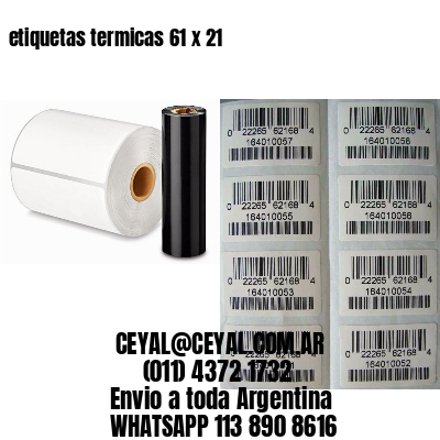 etiquetas termicas 61 x 21