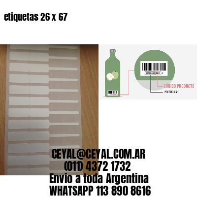 etiquetas 26 x 67