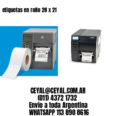 etiquetas en rollo 28 x 21