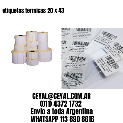 etiquetas termicas 20 x 43