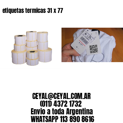 etiquetas termicas 31 x 77
