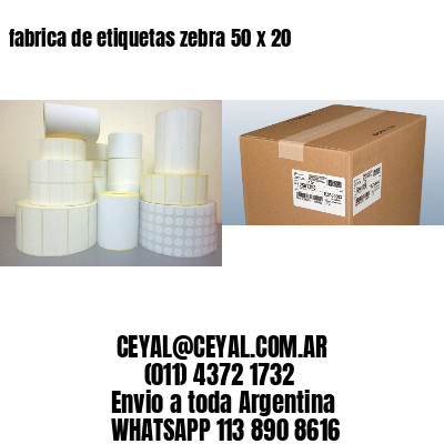 fabrica de etiquetas zebra 50 x 20