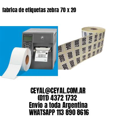 fabrica de etiquetas zebra 70 x 20