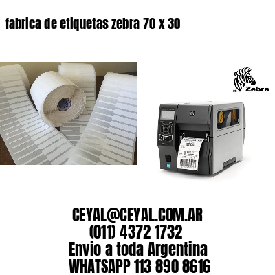 fabrica de etiquetas zebra 70 x 30