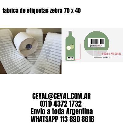 fabrica de etiquetas zebra 70 x 40