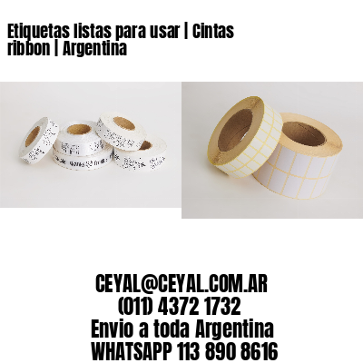 Etiquetas listas para usar | Cintas ribbon | Argentina 