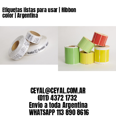 Etiquetas listas para usar | Ribbon color | Argentina 
