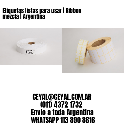 Etiquetas listas para usar | Ribbon mezcla | Argentina 