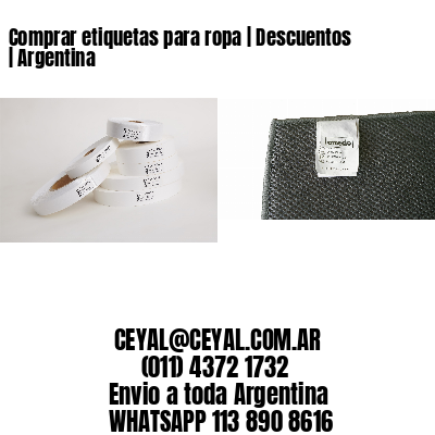 Comprar etiquetas para ropa | Descuentos | Argentina
