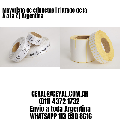 Mayorista de etiquetas | Filtrado de la A a la Z | Argentina