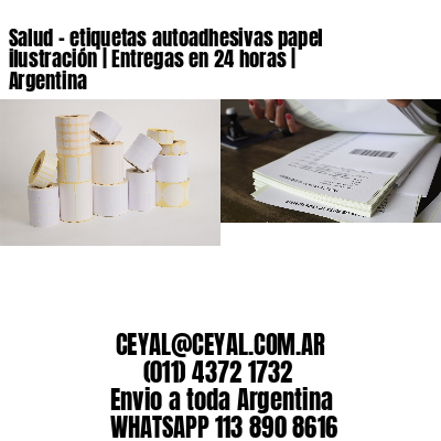 Salud – etiquetas autoadhesivas papel ilustración | Entregas en 24 horas | Argentina