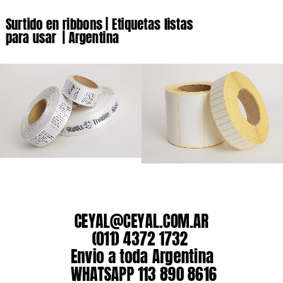 Surtido en ribbons | Etiquetas listas para usar  | Argentina