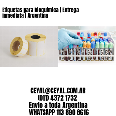 Etiquetas para bioquímica | Entrega inmediata | Argentina
