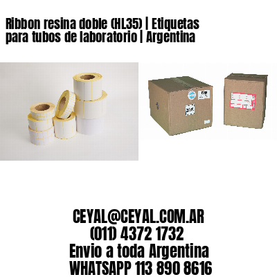 Ribbon resina doble (HL35) | Etiquetas para tubos de laboratorio | Argentina
