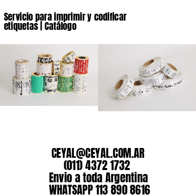 Servicio para imprimir y codificar etiquetas | Catálogo