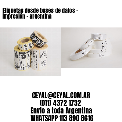 Etiquetas desde bases de datos – impresión – argentina