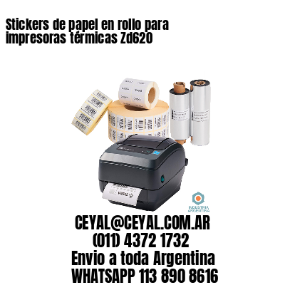 Stickers de papel en rollo para impresoras térmicas Zd620