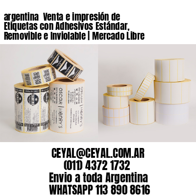 argentina  Venta e impresión de Etiquetas con Adhesivos Estándar, Removible e Inviolable | Mercado Libre