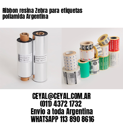 Ribbon resina Zebra para etiquetas poliamida Argentina