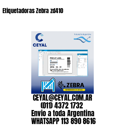 Etiquetadoras Zebra zd410