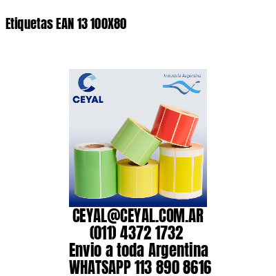 Etiquetas EAN 13 100X80