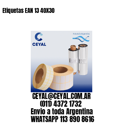 Etiquetas EAN 13 40X30