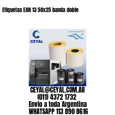 Etiquetas EAN 13 50×25 banda doble