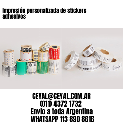 Impresión personalizada de stickers adhesivos