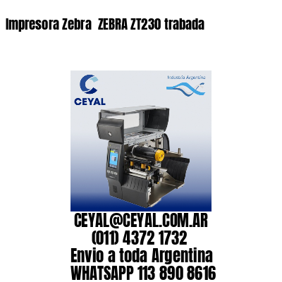 Impresora Zebra  ZEBRA ZT230 trabada