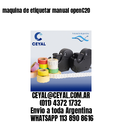 maquina de etiquetar manual openC20