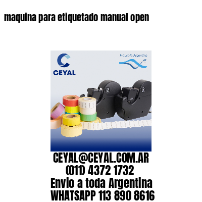 maquina para etiquetado manual open