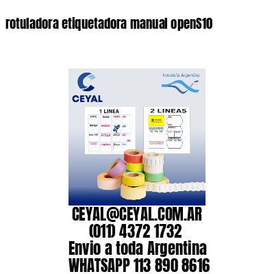 rotuladora etiquetadora manual openS10