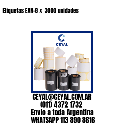 Etiquetas EAN-8 x  3000 unidades