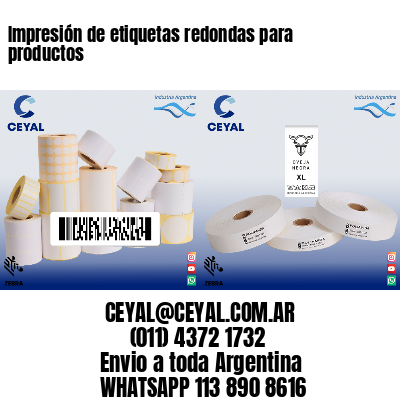 Impresión de etiquetas redondas para productos
