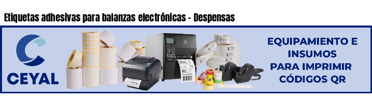 Etiquetas adhesivas para balanzas electrónicas - Despensas