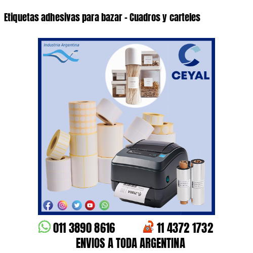 Etiquetas adhesivas para bazar – Cuadros y carteles