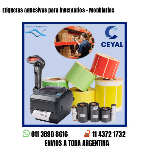 Etiquetas adhesivas para inventarios – Mobiliarios