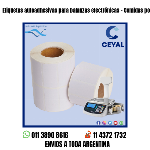 Etiquetas autoadhesivas para balanzas electrónicas – Comidas por peso