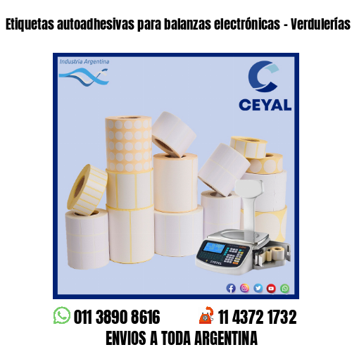 Etiquetas autoadhesivas para balanzas electrónicas - Verdulerías