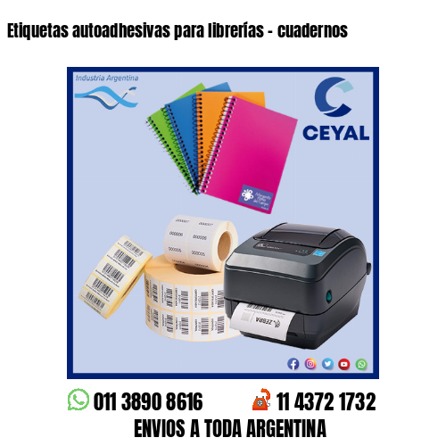 Etiquetas autoadhesivas para librerías - cuadernos