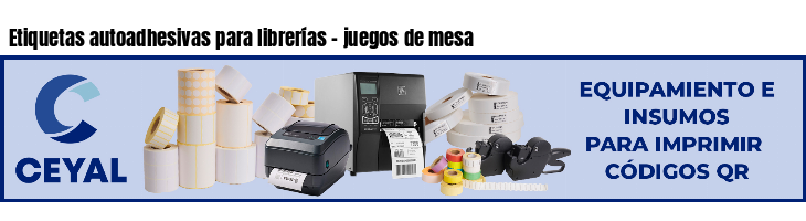 Etiquetas autoadhesivas para librerías - juegos de mesa