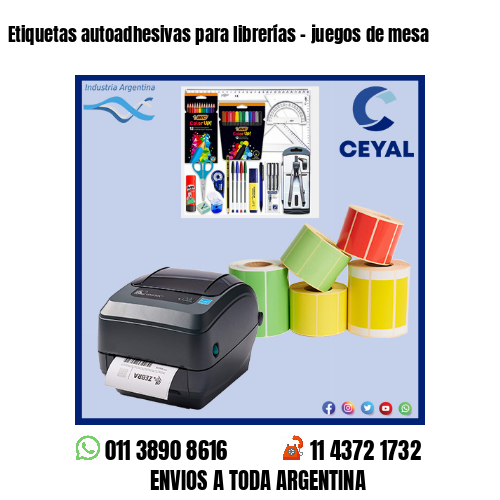 Etiquetas autoadhesivas para librerías – juegos de mesa