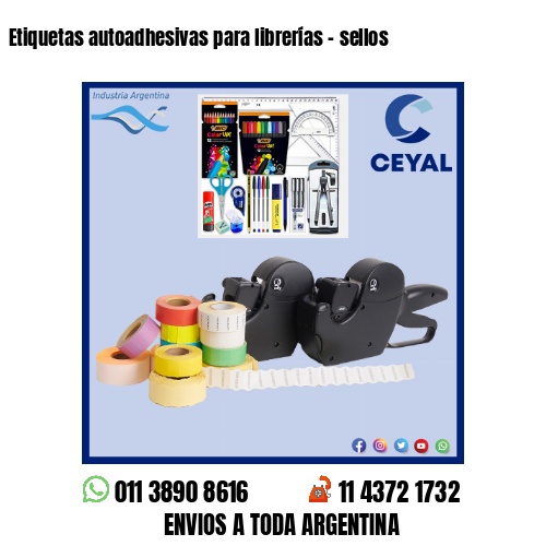 Etiquetas autoadhesivas para librerías - sellos