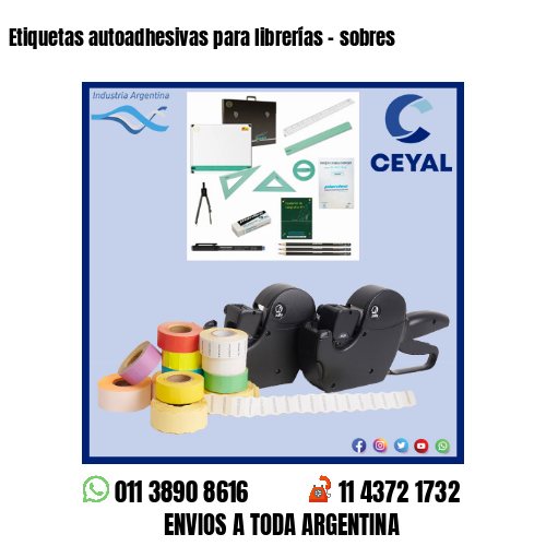 Etiquetas autoadhesivas para librerías – sobres