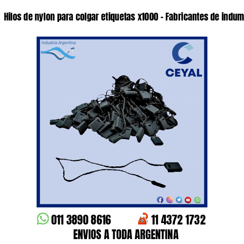 Hilos de nylon para colgar etiquetas x1000 – Fabricantes de indumentaria