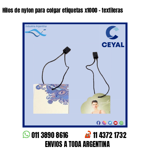 Hilos de nylon para colgar etiquetas x1000 – textileras