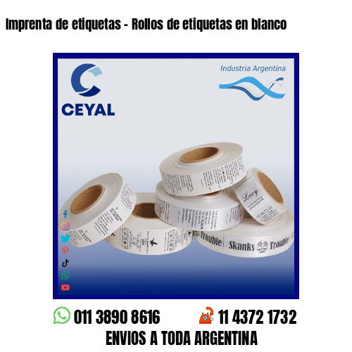 Imprenta de etiquetas - Rollos de etiquetas en blanco