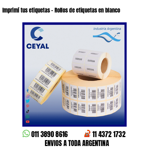 Imprimí tus etiquetas – Rollos de etiquetas en blanco