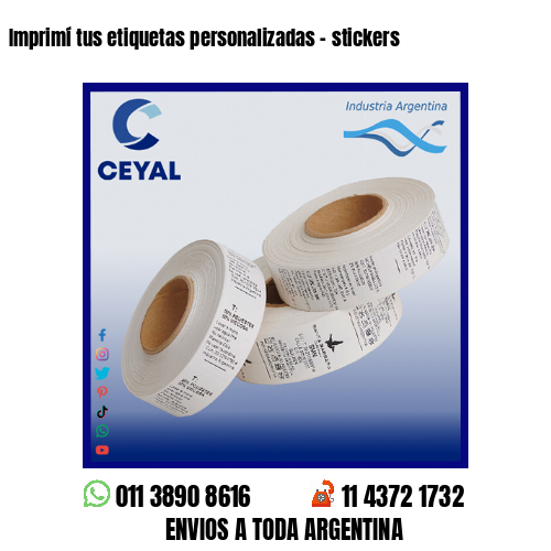 Imprimí tus etiquetas personalizadas - stickers